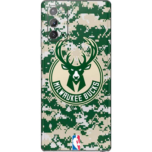 NBA Milwaukee Bucks Camo Digi Galaxy Note20 5G Skin